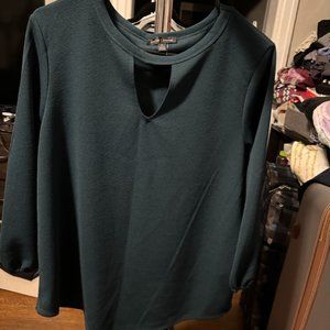 Dark Green Business Top